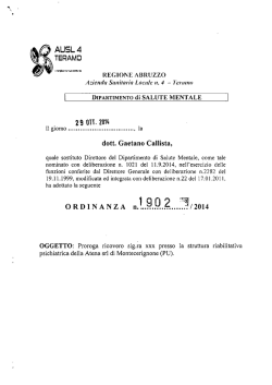 I DIPARTIMENTO di SALUTE MENTALE