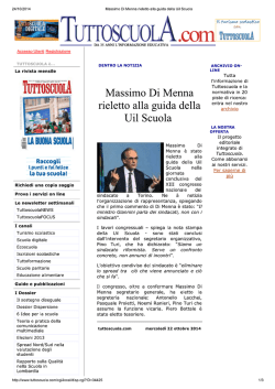 Massimo Di Menna rielett... guida della Uil Scuola