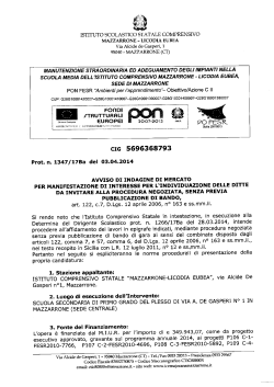 Manifestazione interesse avvio appalto