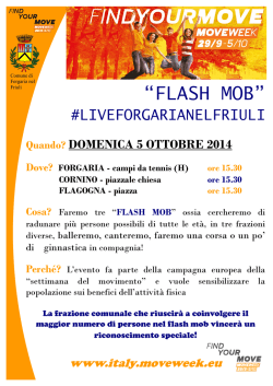 “FLASH MOB” - logo friuli collinare