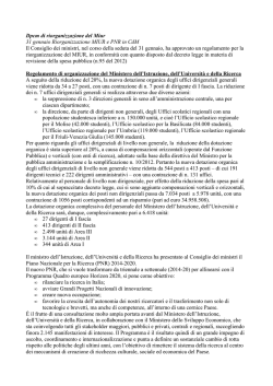 Dpcm di riorganizzazione del Miur