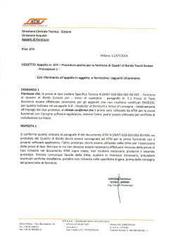 Direzione Centrale Tecnica - Sistemi Direzione Acquisti