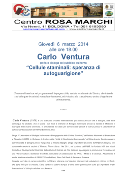 Carlo Ventura - Centro Rosa Marchi Bologna