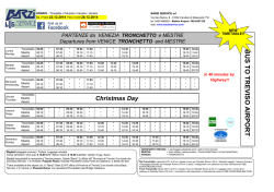 dal 22.12.2014 al 28.12.2014 ritorni da Venezia
