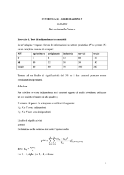 Esercitazione n. 16