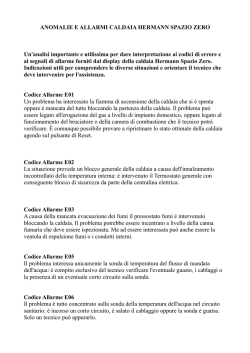 Codici Allarme Spazio Zero - Assistenza Caldaie Hermann