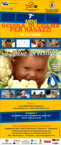 il cinema italiano a tavolara loiri