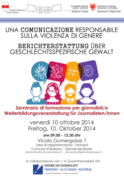 programma seminario - Comune di Bolzano
