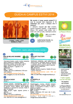 GUIDA AI CAMPUS ESTIVI 2014