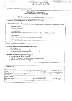 Progetto Formativo Tirocinio Calabria