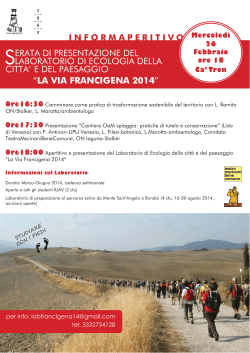 programma 28 febbraio 2014 - Università IUAV di Venezia