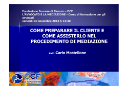 Avv. Carlo Mastellone - Fondazione Forense Firenze