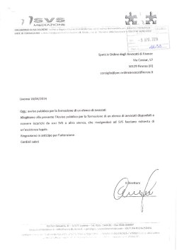 svs mediazione - Ordine degli Avvocati di Firenze