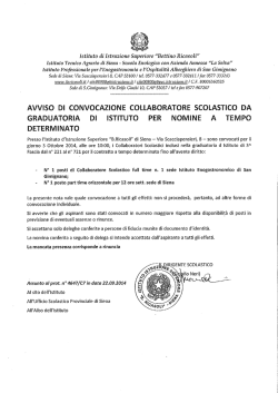 Avviso di convocazione I.I.S. Ricasoli