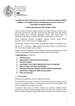 integrato al Consiglio di Corso di Studio per la Laurea
