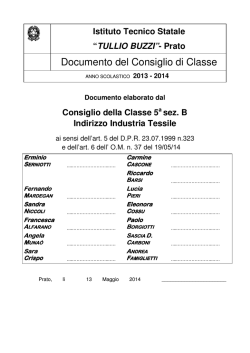 documento finale - ITIS Tullio Buzzi