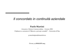 Concordato in continuità_II giornata_Dott. Avv. Martini
