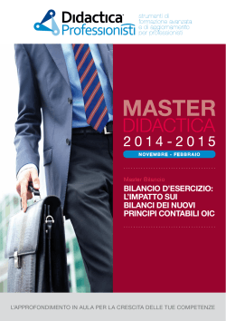 Master Bilancio - Didactica - ordine dei dottori commercialisti e degli