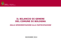 Il Bilancio di genere del Comune di Bologna dalla sperimentazione