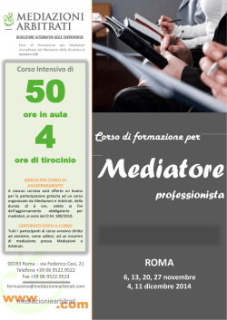 Il Corso - Mediazioni e Arbitrati