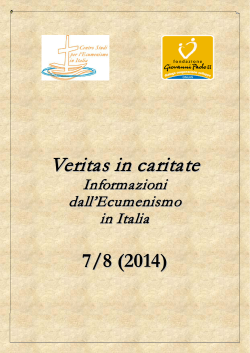 Newsletter Veritas in caritate n.8 (2014)