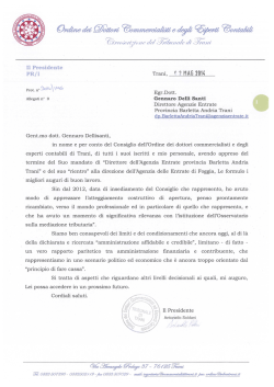 saluti - Ordine dei Dottori Commercialisti e degli Esperti Contabili di