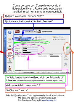 Come cercare con Consolle Avvocato di Netservice il Num. Ruolo
