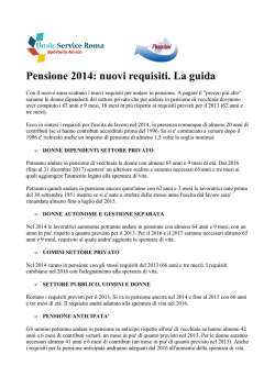 Guida Pensioni - UNSIC SERVICE ROMA