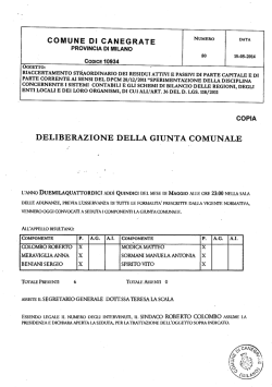 COMUNE DI CANEGRATE NUMERO Dm