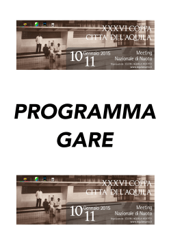 Programma - Umbria Nuoto