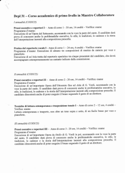 Maestro collaboratore - Conservatorio di Musica San Pietro a Majella