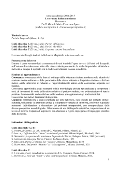 Letteratura italiana moderna - Web server per gli utenti dell