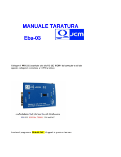 MANUALE TARATURA Eba-03 - rodolfo parisio