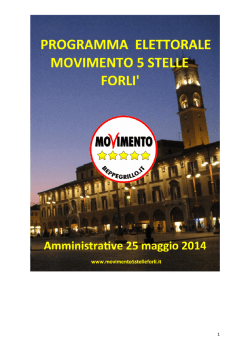Il programma (pdf) - MoVimento 5 Stelle Forl&igrave;