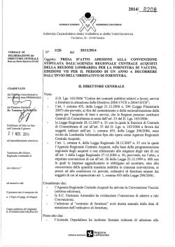 DIRETTORE GENERALE - Azienda Ospedaliera della Valtellina e