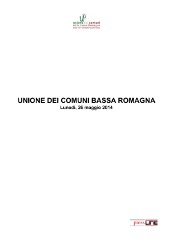26 maggio 2014 - Unione dei Comuni della Bassa Romagna