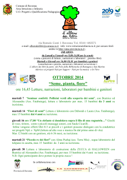 Locandina ottobre 2014 - Istruzione e Infanzia