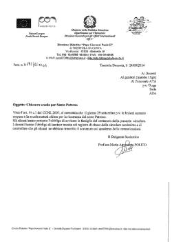 Chiusura scuola per Santo Patrono - Direzione Didattica Trentola