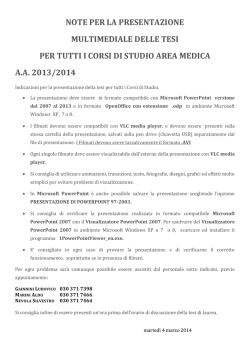 Indicazioni per file presentazione tesi