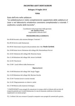 INCONTRO AIOT DENTAURUM Bologna 19 luglio 2014