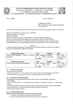 ISTiTUTO COMPRENSIVO STATALE JACOPO DI PORCIA