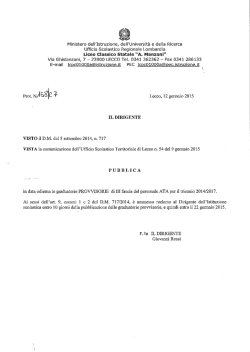 decreto pubblicazione graduatorie ata 20142017