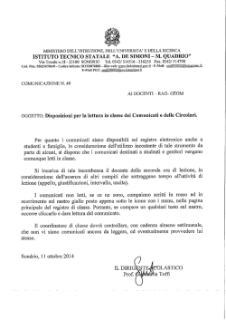 Disposizioni sulla lettura delle comunicazioni