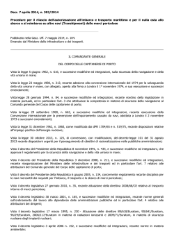 Decreto n.303 del 07/04/2014