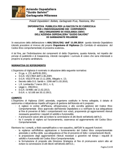 Informativa pubblica - Azienda Ospedaliera "Guido Salvini