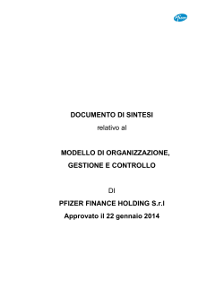 Modello di PFIZER FINANCE HOLDING