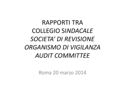 Gli attori del sistema dei controlli