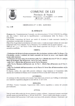 ordinanza sindacale n. 8