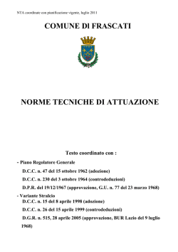 Norme Tecniche di Attuazione coordinate del Piano Regolatore