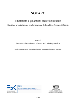 Il notariato e gli antichi archivi giudiziari. Riordino, i&hellip;